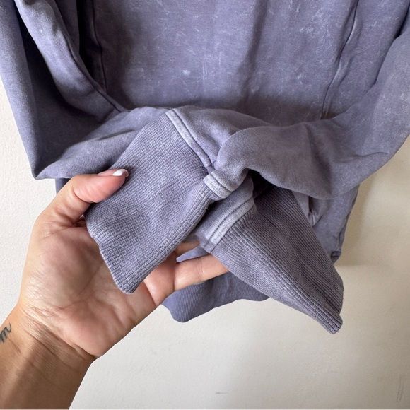 Lululemon Scuba Pullover Sweatshirt Purple Wash Pockets Crew Neck Acid Wash - Picture 6 of 8